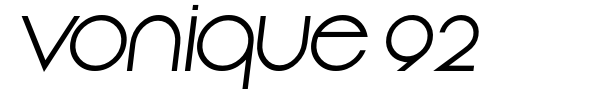 Vonique 92 font preview